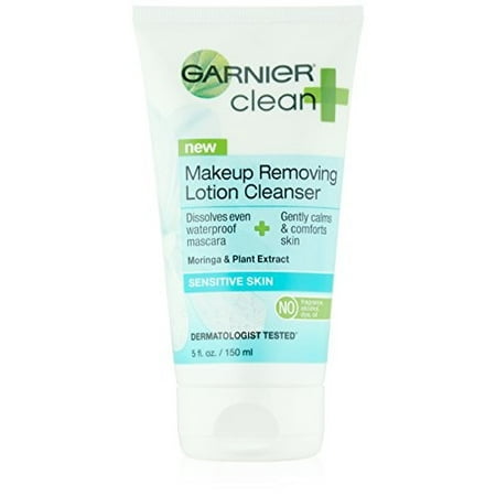 Garnier Clean+ Makeup Removing Lotion Cleanser Sensitive Skin, 5 Fluid Ounces (Packaging May (Best Hypoallergenic Makeup Extremely Sensitive Skin)
