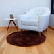 thumbnail image 3 of Tapete Decorativo redondotipo Shag 1 Metro de diámetro Fibra Larga Suave y Caliente Ideal para Sala recamara ilios innova  Chocolate, 3 of 8