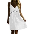 thumbnail image 2 of Odbmxy Cotton Mini Dresses for Women Summer Cami Sun Dresses Women Casual Sleeveless Tank V-Neck Holiday, 2 of 9