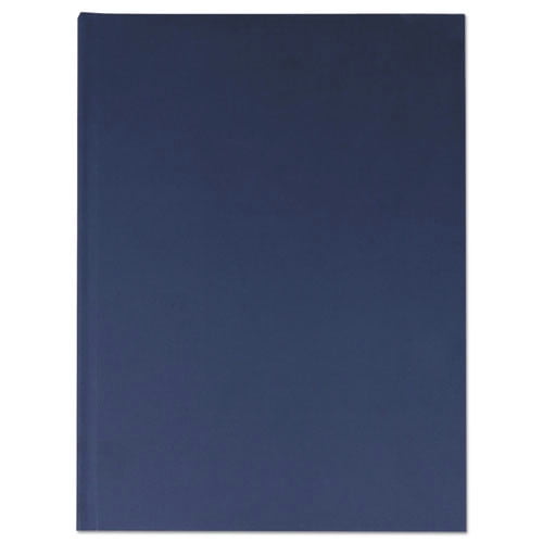 Universal UNV66352 10.25 in. x 7.68 in. 150-Sheet Casebound Hardcover Wide/Legal Rule Notebook - Dark Blue