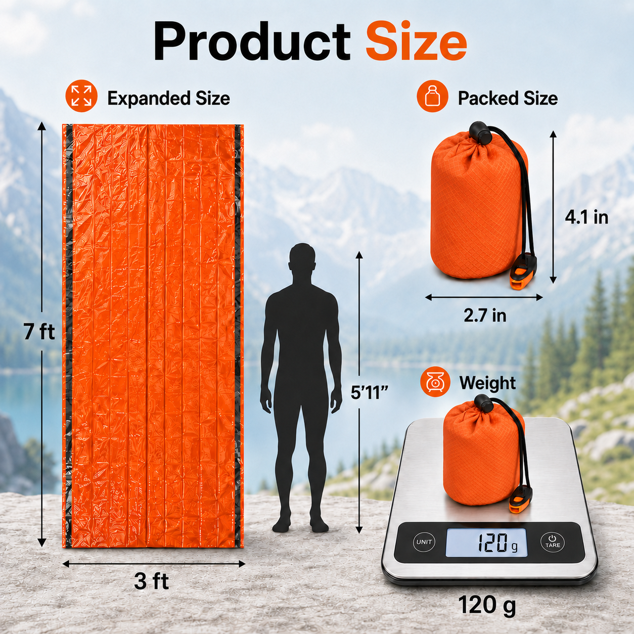 KOYMISKU Emergency Sleeping Bag 2-Pack with Whistle Buckles photo 4