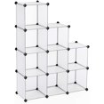 thumbnail image 1 of 9-Cube Storage Organizer, DIY Closet Cabinet Modular Shelving Bookshelf, White ULPC115S White 9-Cube, 1 of 5