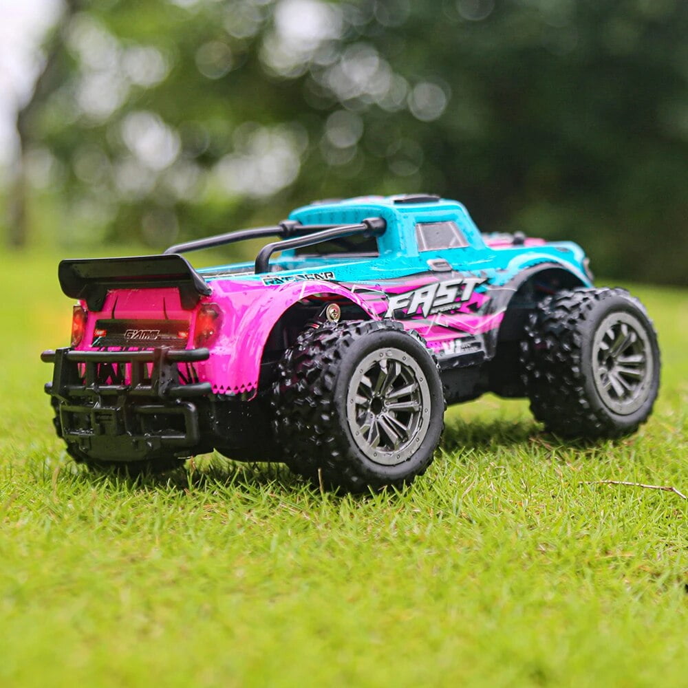 KF23 Remote Control Car, 1:20 Scale High Speed RC Cars, 2WD 20Km/h with Two Rechargeable Batteries, Remote Control Monster Truck off Road Racing vehicle Toys for Kids and Boys