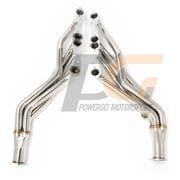 Exhaust Headers 1-5/8 x 2-1/2 inches 304 Stainless Steel Polished for 1988-1999 C1500 C2500 K1500 K2500 Silverado Sierra | 1992-2000 Suburban Tahoe Yukon | 305 350 5.0L 5.7L Small Block V8