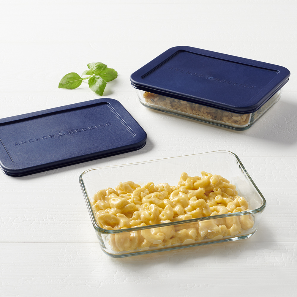 Anchor Hocking Glass Food Storage Containers with Lids, 3 Cup Rectangular, Set of 2 - image 4 of 8