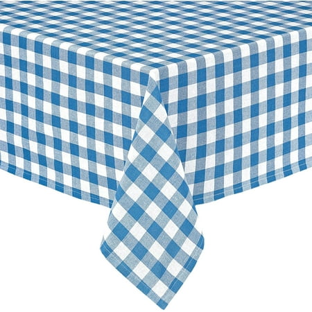 

Country Rustic Buffalo Plaid Cotton Fabric Placemats by Home Bargains Plus Checkered Cottage Gingham Easy Care Placemats Set of 4 Placemats Blue