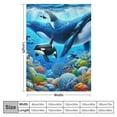 thumbnail image 4 of PIKWEEK 3D Underwater World Fleece Blanket  Killer Whale Throw Blanket for Sofa Bed Couch, Colorful Seaweed Reel Fish Plush Blanket, Blue Ocean Wave Sherpa Blanket Bedroom Living Room Decor, 4 of 6