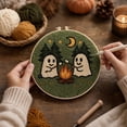 thumbnail image 2 of Halloween Punch Needle Embroidery Kit with Black Design, Spooky Craft Kit for Adults, Cute Halloween Decor 1 Set, 2 of 2