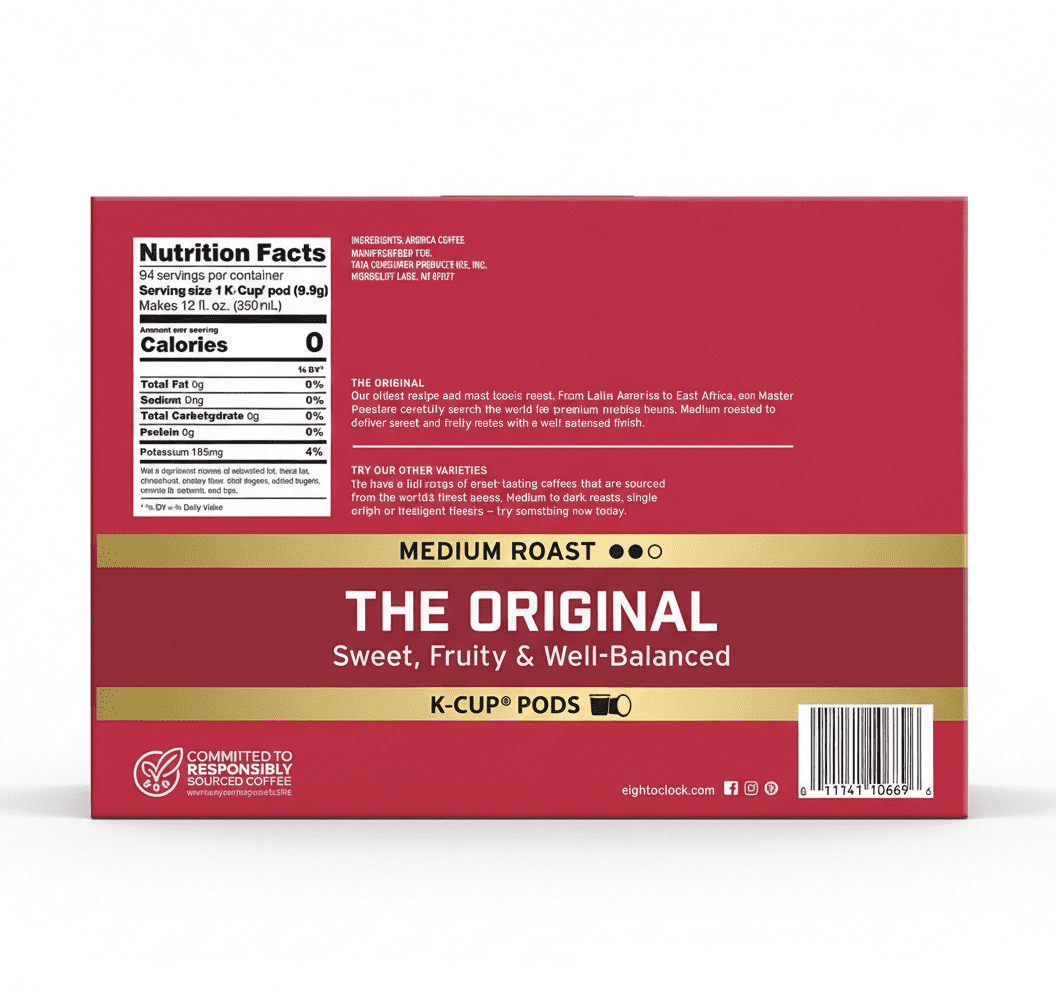 Eight O’Clock Coffee The Original, Medium Roast, 100% Arabica, Keurig K-Cup Pods, 94 Count
