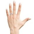 thumbnail image 6 of SuperJeweler 2 1/2 Carat Moissanite Oval Shape Three Stone Ring in 14 Karat White Gold for Women, 6 of 6