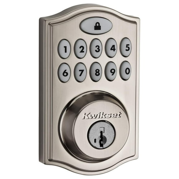 Kwikset 99140-030 SmartCode 914 Series Zigbee Deadbolt with Home Connect, Satin Nickel