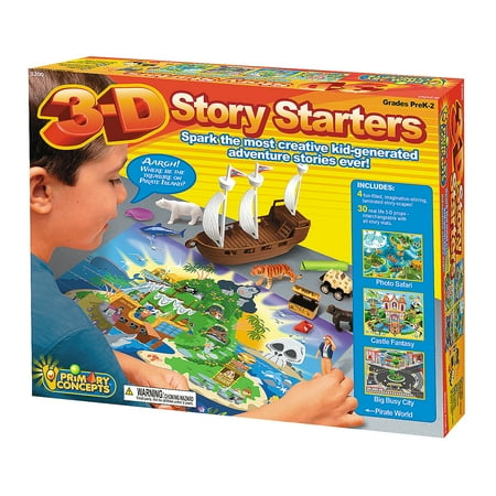 Express Starter Package - Fun Express - 3d Story Starters - Educational - Teaching Aids - Language Arts - 34 Pieces