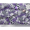 thumbnail image 2 of Soimoi Purple Viscose Chiffon Fabric Leopard Animal Skin Printed Craft Fabric by the Yard 42 Inch Wide, 2 of 3