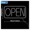 thumbnail image 2 of Letrero De Neón Open Con Luz LED Regulable USB Para Escaparate, Puerta De Cristal, Tienda, Floristería, Salón De Belleza, Cafetería O Bar 40cmx23cm, 2 of 3