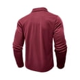thumbnail image 3 of Maean Mens Shirts Collared Golf Long Sleeve Pullover Tops Classic Button Basic Solid Color Shirt, 3 of 4