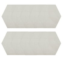 Furnish My Place Modern Plush Solid Off White Color Rug - Pets and Kids Friendly Rug, Indoor/Outdoor Mat, Area Rugs Great for Kids, Pets, Event, Living Room, Made in USA, 2' Hexagon - Set of 10