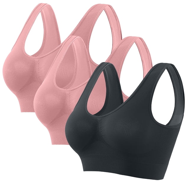 Fiudx Sujetador Deportivo Sin Costuras, Sujetador de Yoga Sin Aros, Almohadillas Extraíbles, Ligero y Cómodo, Material Transpirable, Ropa Informal de Verano, Ropa de Fitness para Mujer, Estilo de Vid