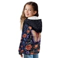 thumbnail image 2 of Xoenoiee Butterfly Flower Print Hoodies for Girls Long Sleeve Shirts with Full Zipper Lightweight Hooded Sweatshirt Athletic Hoodie Fall Tops Trendy Outfits for Kids, M, 2 of 7
