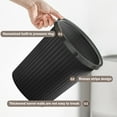 thumbnail image 6 of Qholemyo Household Lidless Pressure Ring Trash Can Paper Basket Indoor Living Room Kitchen Bathroom Bedroom Small Waste Bin, 6 of 6