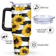 thumbnail image 3 of Sunflowers 40 OZ Tumbler Cup with Lid and Straw for Water Iced Tea Coffee Smoothie and More, 3 of 7