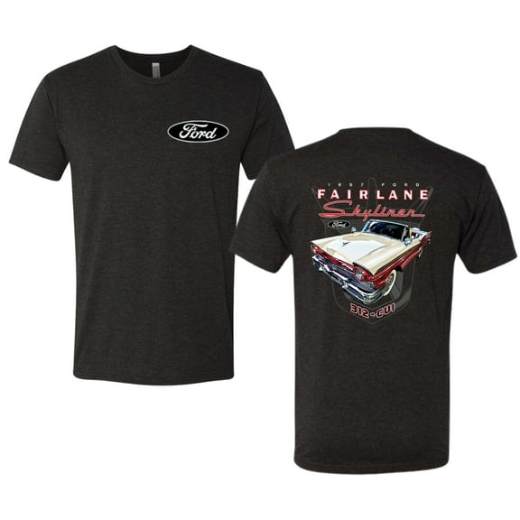 Wild Bobby 1957 Ford Fairlane Skyliner 312 Convertible Classic Vintage Car Lover Men Premium Tri Blend Tee