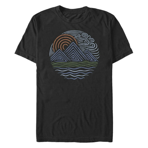 Men's Lost Gods Outdoor Lines Waves  Graphic T-Shirt