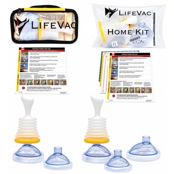 LifeVac Home and Travel Combo Kit - Choking Rescue Device, Portable Airway Suction Device | Anti Choking Device for Children & Adults