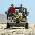 thumbnail image 6 of Spare Tire Cover Daisy Pattern Sage Green Weatherproof Universal Wheel Protectors Flower Bloom Farmhouse Tire Cover for Trailer SUV Truck Camper Travel Trailer Accessories 14inch, 6 of 8