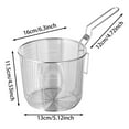 thumbnail image 3 of Stainless Steel Mesh Pasta Strainer Ba Sket With Handle No Odle And Dumpling Colander Fryer Wire Ba Sket For Frying Cooking Draining With Hanging Ear Multiple Sizes, 3 of 6