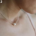 thumbnail image 1 of Langgg Collier Femme Perle Clavicule Courte Argent, 1 of 2