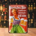 thumbnail image 3 of Placa Metal Vintage Bier Seit 1516 Pintura Hierro Rectangular Arte Pared 20x30cm, 3 of 9