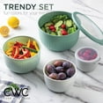 thumbnail image 5 of COOK WITH COLOR Meal Prep Containers Wide Mixing Bowls Food Storage Containers with Lids, Sage Deep 12 Pcs, 5 of 7