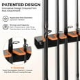 thumbnail image 3 of KastKing Patented V15 Vertical Fishing Rod Holder – Wall Mounted Fishing Rod Rack, Store 15 Rods or Fishing Rod Combos in 18 Inches, Great Fishing Pole Holder and Rack, 3 of 10