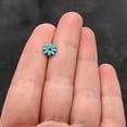 thumbnail image 7 of Body Candy 16G Womens 6mm Stainless Steel Flower Teal Petals Helix Jewelry 1/4, 7 of 7