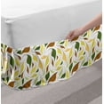 thumbnail image 2 of Autumn Bed Skirt, Seasonal Falling Leaves Print Garden Elements, Elastic Bedskirt Dust Ruffle Wrap Around for Bedding Decor, 4 Sizes, White Multicolor, by Ambesonne, 2 of 2