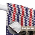 thumbnail image 4 of Independence Day Swag Valances for Windows, Kitchen Curtains 36 Inch Length 2 Panels Set, Retro Boots Red Blue Stars US Flag Stripes Short Curtains for Small Windows Rod Pocket Cafe Curtains 28"x36", 4 of 8