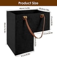 thumbnail image 3 of Great promotion! Reppen Organizer Basket Made Of Stair Basket Step Basket Foldable L Shape With Faux Leather Handles Stair Basket Space Saving Stair Storage For Laundr, 3 of 3