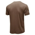 thumbnail image 3 of SWSMCLT Men's Henley Shirts Short Sleeve Tops Muscle Slim Fit Half Button T-Shirts Summer Cotton Fitted Tees V Notch Neck T shirts Casual Cool Coffee Brown Small, 3 of 3