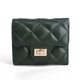 thumbnail image 1 of Cartera plegable para mujer, monedero corto, cartera sencilla con rejilla de diamantes, cartera de piel de oveja de gran capacidad, bolso de mano real, 1 of 6