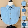 thumbnail image 4 of Denim False Collar for Women, Vintage Detachable Jean Faux Collar, Button Down Shirt Blouse Layering Piece Tops and Dresses, 4 of 4