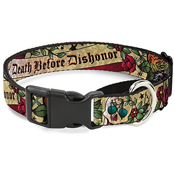 buckle-down "death before dishonor tan" martingale dog collar