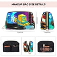 thumbnail image 4 of Saiise Geometry Dash Print Makeup Bag PU Leather Travel Makeup Bag Organizer Makeup Pouch, Portable Cosmetic Bags for Women,Cute Make Up Bag for Travel Size Toiletries Accessories Brushes, 4 of 7