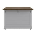 Kelsey Kitchen Island with 2 Stools and Drawers, Gray