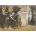 thumbnail image 3 of William Orpen 18x14 Black Modern Framed Museum Art Print Titled - The Three Blind Men (Arabian Nights) (1901), 3 of 5