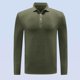 thumbnail image 1 of Blusa y camisa de manga larga con cuello vuelto para hombre, color liso, informal, elástica, deportiva, con botones, blusa de manga larga con cuello vuelto para hombre, tops de poliéster para hombre, 1 of 5