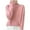 A-Pink, variant on Wyobmus Womens Woolen Sweater Lightweight Long Sleeve Mockneck Loose Base Knitted Sweater A-Black
