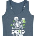 thumbnail image 3 of Instant Message - St. Patrick's Day - Irish Skeleton Dead Lucky - Women's Racerback Tank Top, 3 of 6