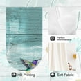 thumbnail image 2 of Teal Floral Kitchen Window Curtains 27.5 x 36 Inch Small Short Mini Cafe Rod Pocket Farmhouse Country Spring Rustic Daisy Living Bedroom Room Home Treatment Set of 2 Curtain Panels Drapes Tiers, 2 of 6