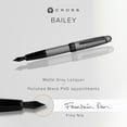 thumbnail image 2 of Cross Bailey™ Matte Gray Lacquer Fine Nib Fountain Pen, 2 of 7