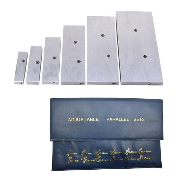 6PC Adjustable Precision Parallel Set 3/8-2-1/4 Inch